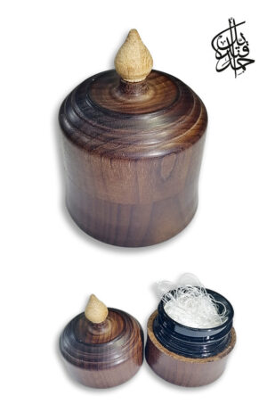 Wooden Inkwell with Silk Fiber